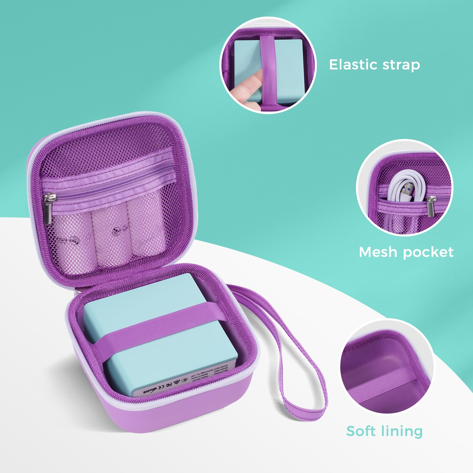 Amazon.co.jp: ProCase ミニプリンター Phomemo P12 / M02 対応 ミニ